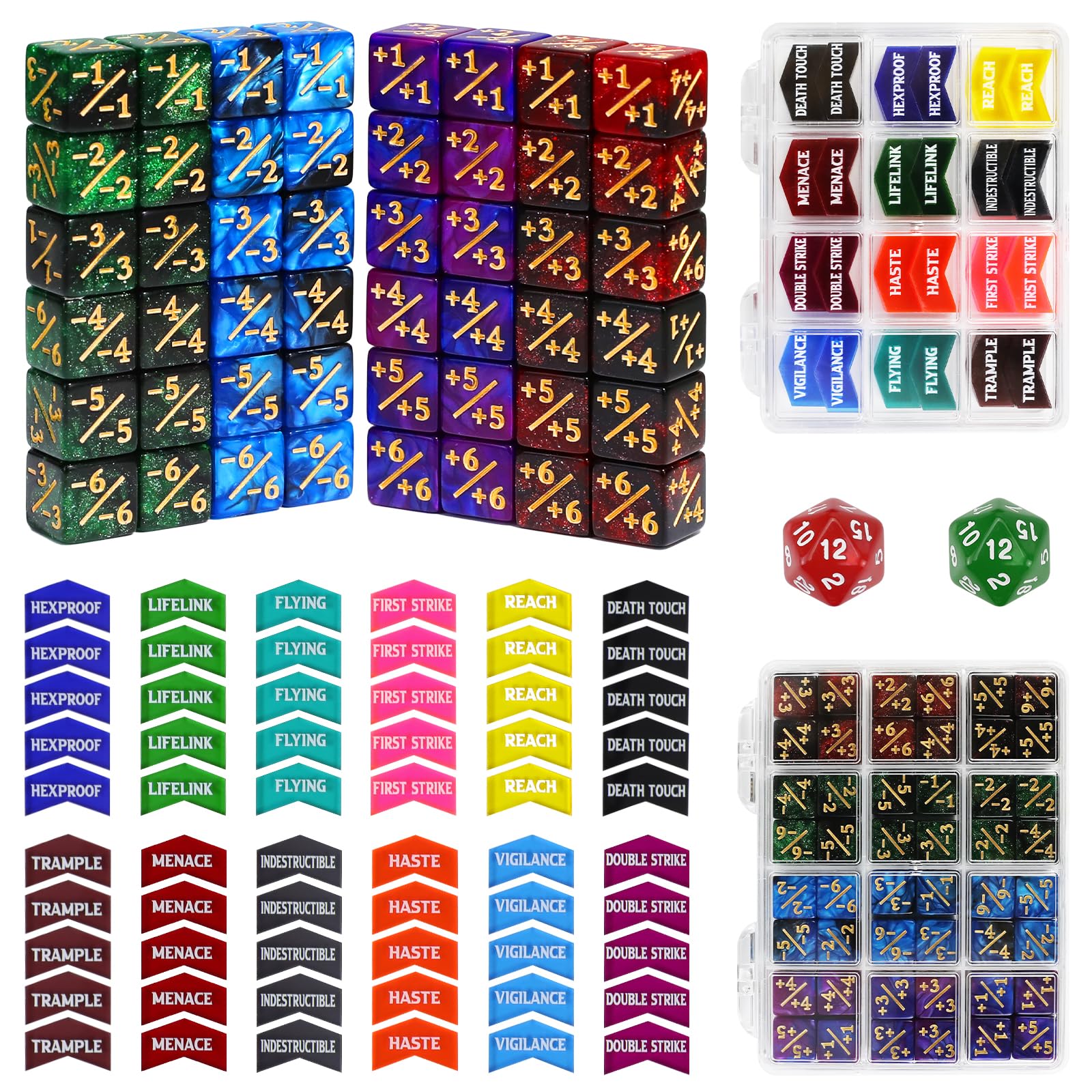 Amazon.co.jp: FourDragons MTG能力 キーワードトークン 12mm ダイス